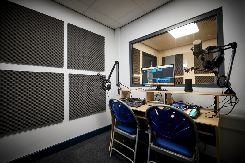 Podcast equipment - library crative space